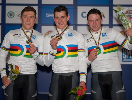 2014 World Track Championships Cali Colombia 1st Place Mens Team Sprin v2